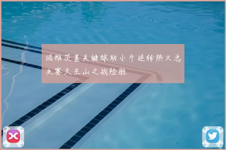 诺维茨基关键球助小牛逆转热火总决赛天王山之战险胜