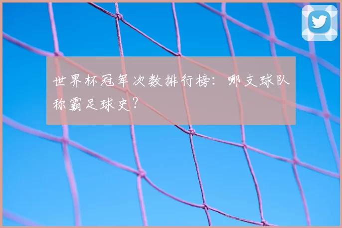 世界杯冠军次数排行榜：哪支球队称霸足球史？